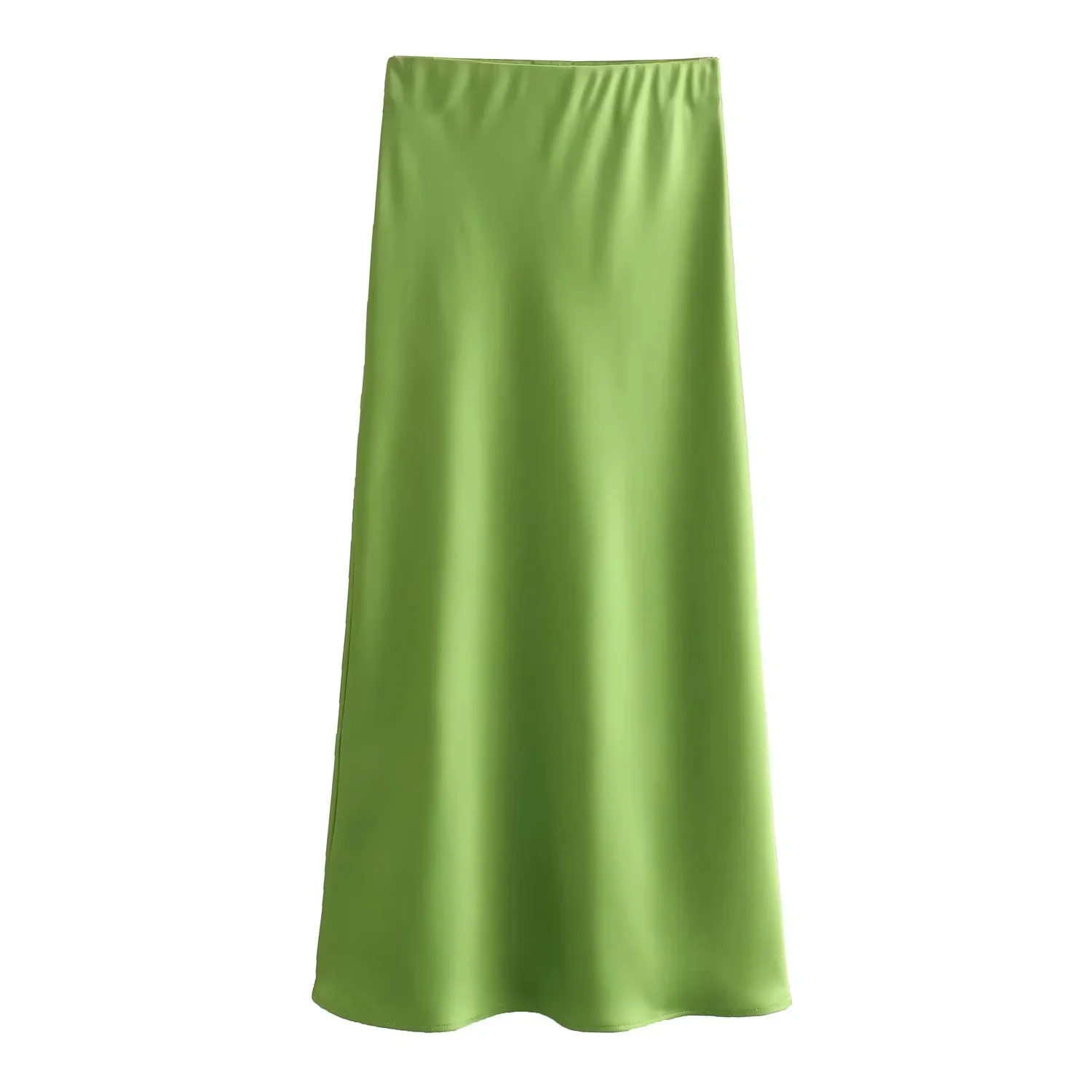 KONDALA 2026 Spring Summer Brown Satin Women Skirts Chic Elegant Prom Ladies Skirts Valentine‘s Day Beach Party Girls Skirts