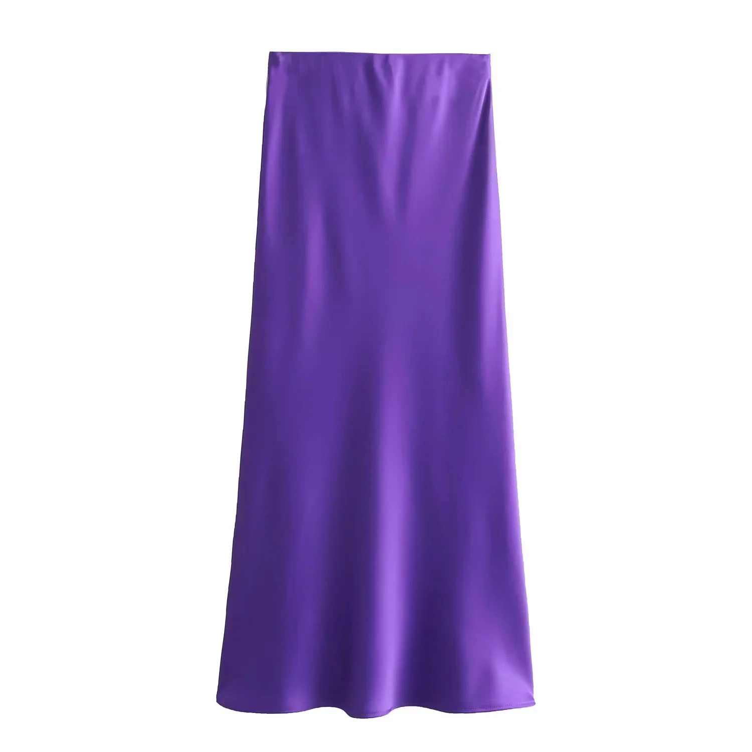 KONDALA 2026 Spring Summer Brown Satin Women Skirts Chic Elegant Prom Ladies Skirts Valentine‘s Day Beach Party Girls Skirts