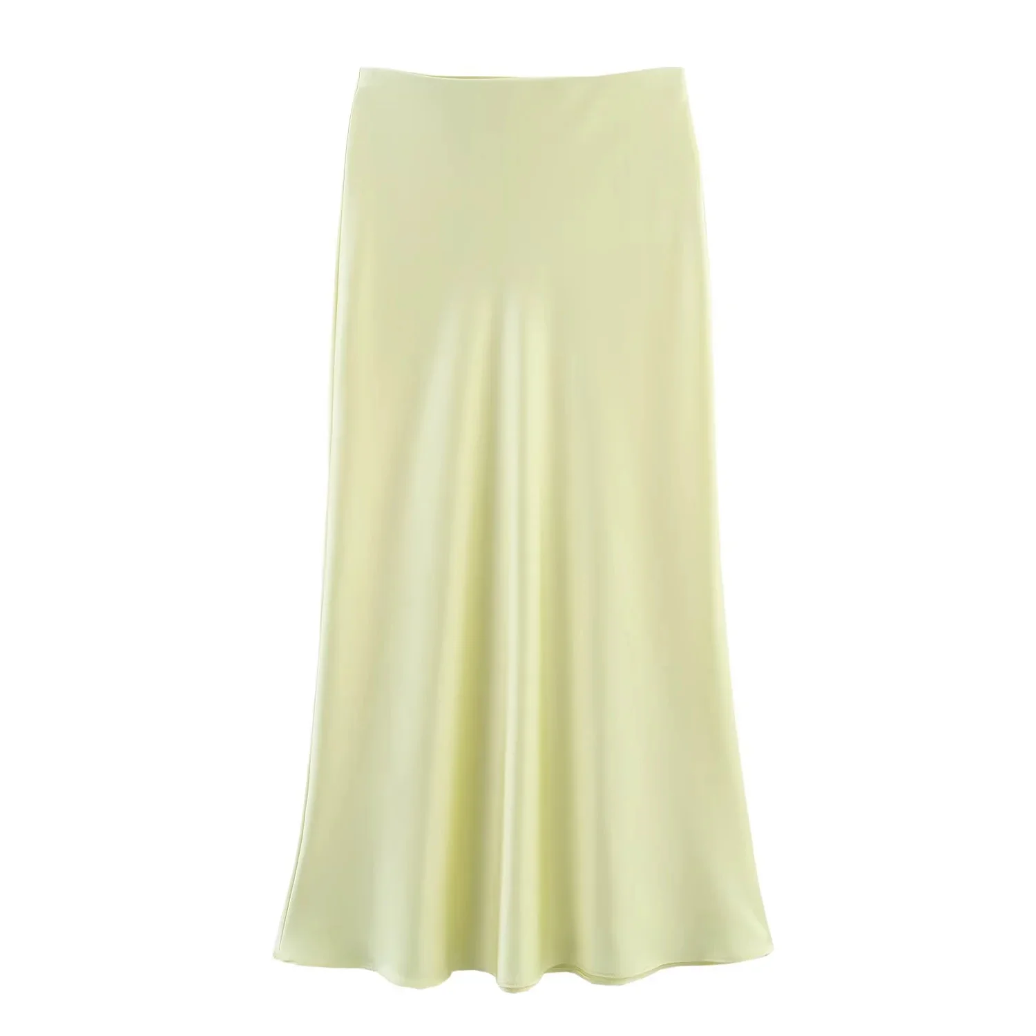 KONDALA 2026 Spring Summer Brown Satin Women Skirts Chic Elegant Prom Ladies Skirts Valentine‘s Day Beach Party Girls Skirts