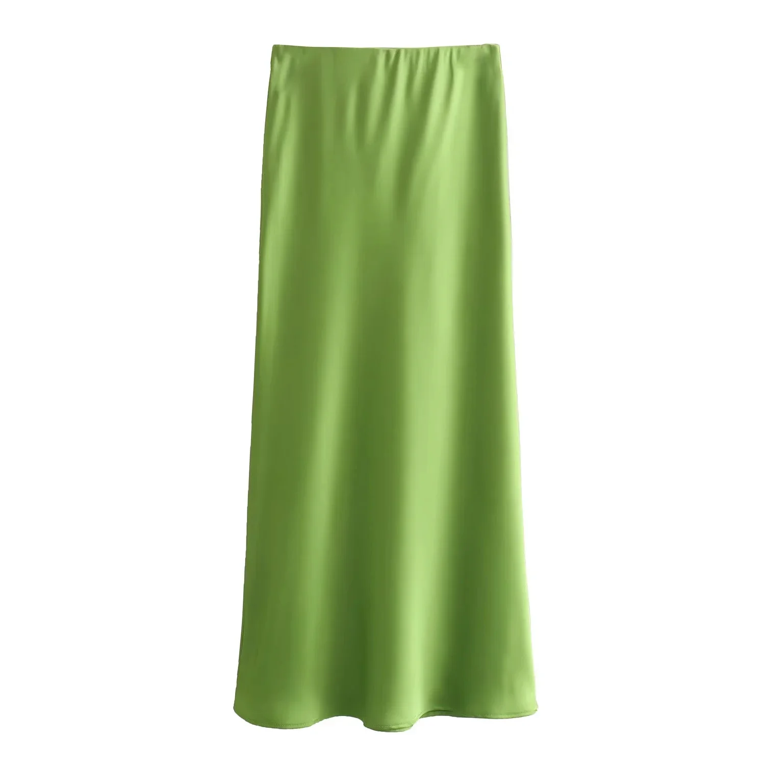 KONDALA 2026 Spring Summer Brown Satin Women Skirts Chic Elegant Prom Ladies Skirts Valentine‘s Day Beach Party Girls Skirts