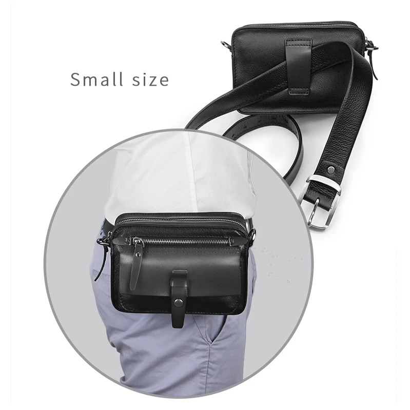 Genuine Leather Small Crossbody Cell Phone Bag for Women Men Strap Shoulder Handbag Purse Camera Bag with Credit Card Slots