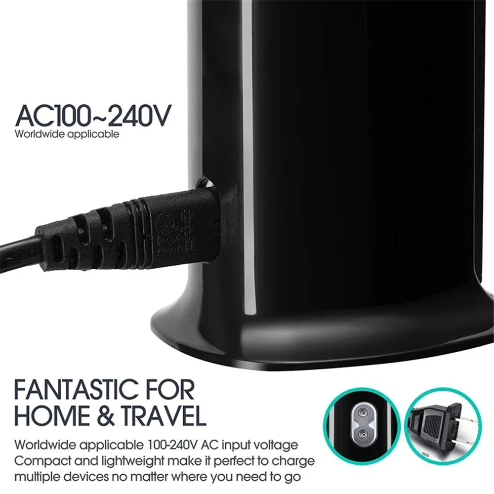 30W Fast Multi 6 USB Port Hub Charger Desktop Quick Charging Dock Station Home Multiple Travel Adapter Wall Socket For iPhone 15