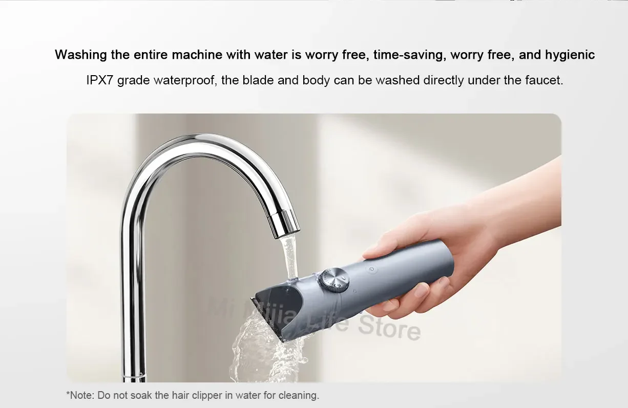 Mijia Hair Clipper 2 Household Wireless Trimmer Cutting Barber IPX7 Titanium Alloy Blade Men Sideburns Electric Shaver