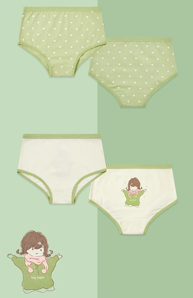 4PCS/set Children's Cotton Girl Panties for Girls Briefs Cute Children Girl Panties Soft Underwear Cartoon Shorts Underwears