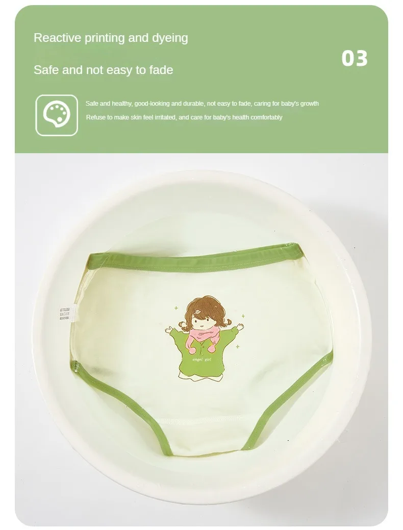 4PCS/set Children's Cotton Girl Panties for Girls Briefs Cute Children Girl Panties Soft Underwear Cartoon Shorts Underwears