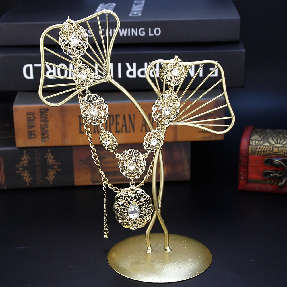 Sunspicems Gold Color Morocco Choker Necklace For Women Arabic Bride Wedding Jewelry