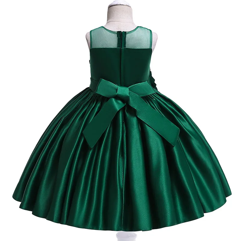 Elegant Flower Girls Christmas Party Dresses For Pageant Formal Wedding Gown Kids Girl Clothes Children Princess Birthday Dress