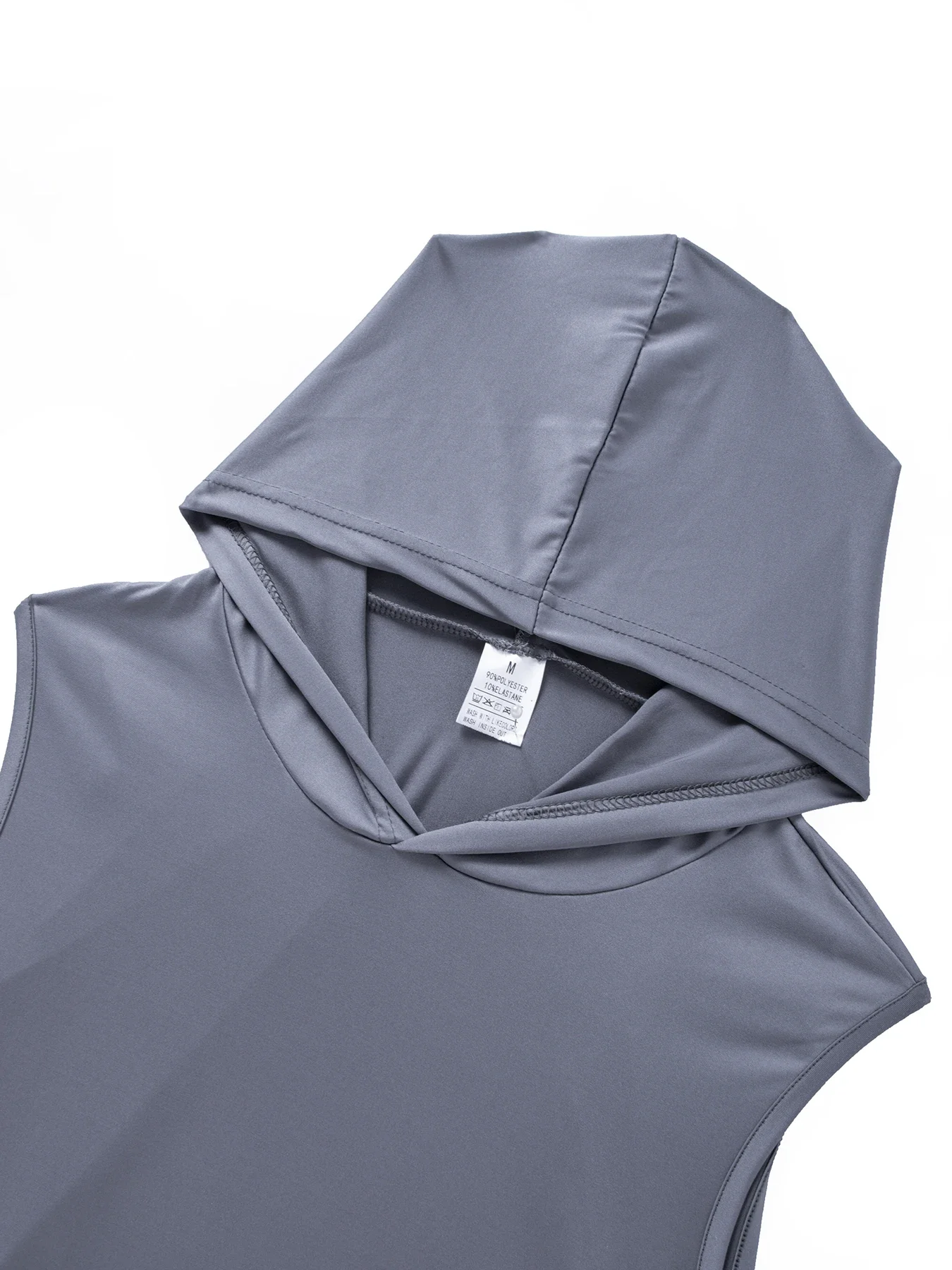 Men's Casual Hooded Sleeveless Vest Summer Breathable Lightweight T Shirt Gym Running Training Bodybuilding Undershirts T-Shirt