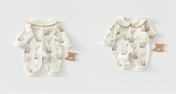 Autumn Baby Clothes Jumpsuit 100 Cotton Clothes Newborn Baby 7A Antibacterial Romper Clothes Jumpsuit Bodysuit & One Piece