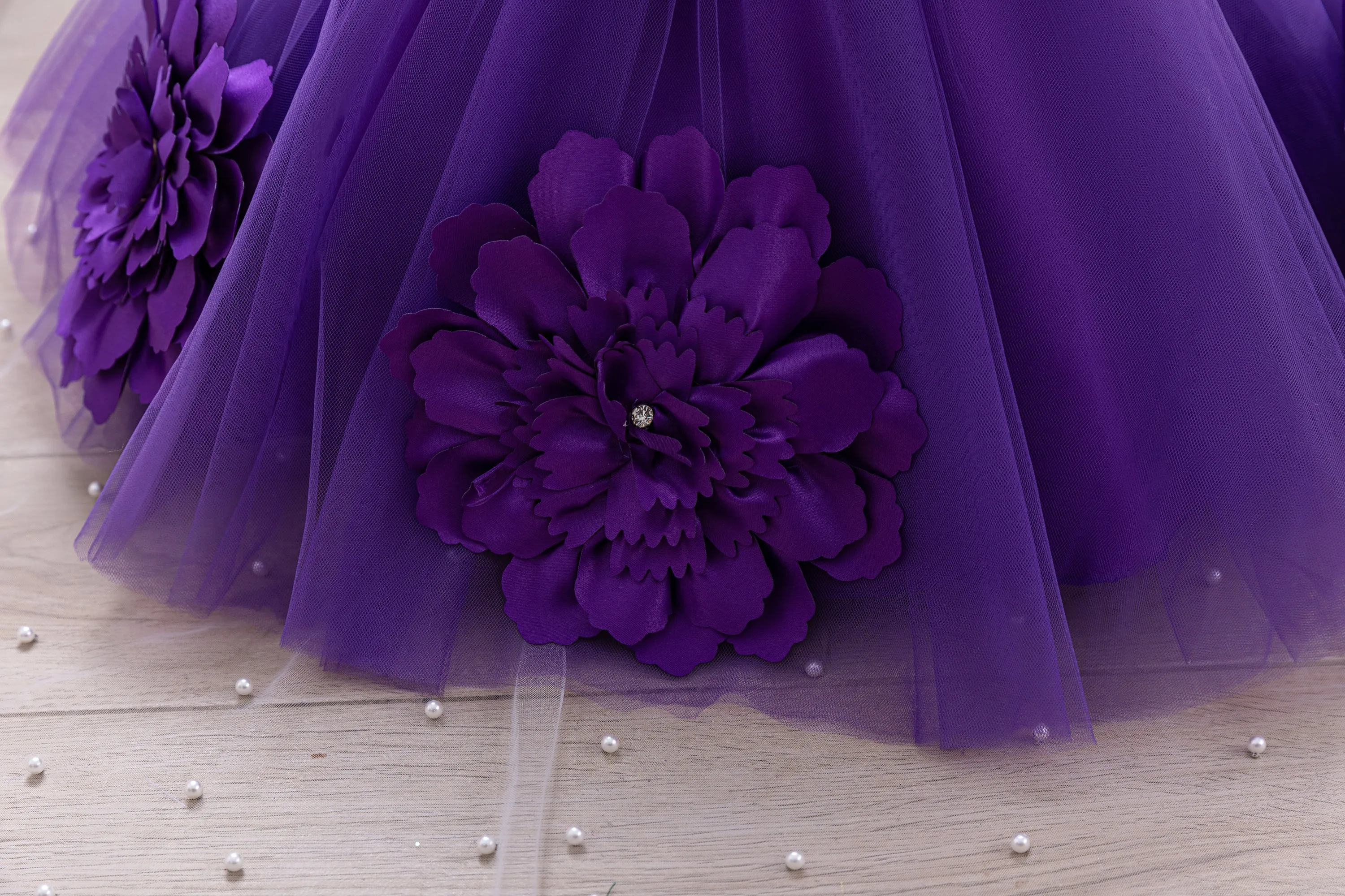 Elegant Girl Princess Dress Small Flying Sleeves Asymsymmetrical Straps Formal Occasion Girl Dress Sequin Wedding Dress Party Gi