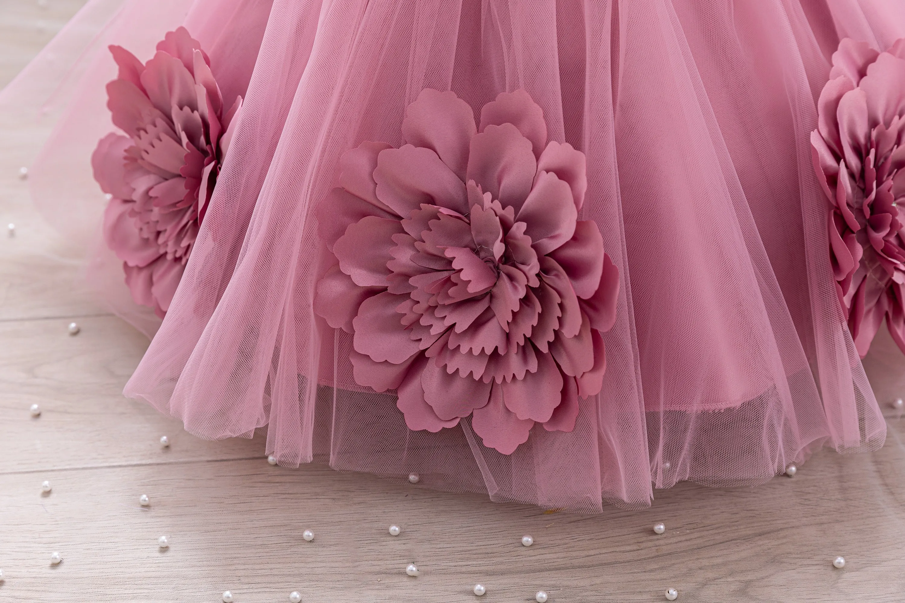 Elegant Girl Princess Dress Small Flying Sleeves Asymsymmetrical Straps Formal Occasion Girl Dress Sequin Wedding Dress Party Gi
