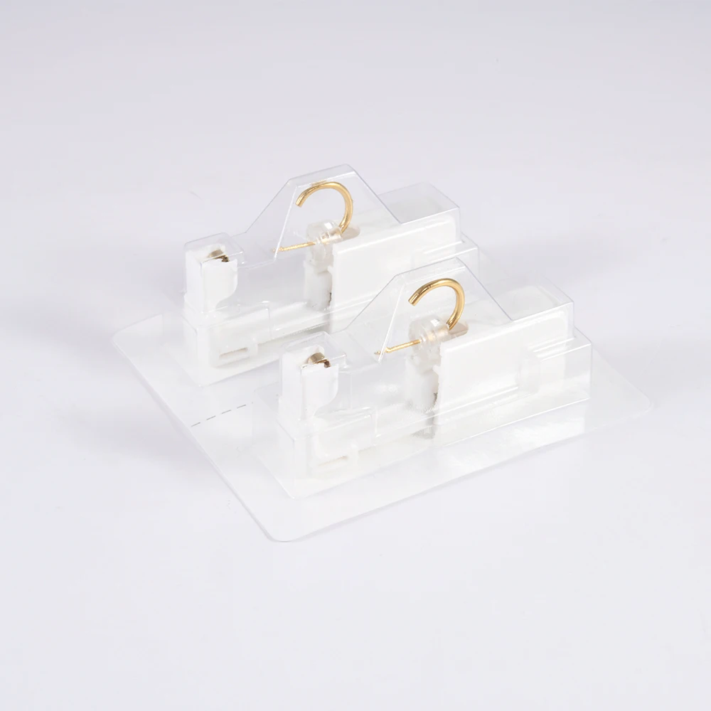 16pcs/Box Disposable Ear Piercing Gun Hoop 316L Steel 24K Gold Plated Ear Hoop Piercer Machine For Adult Kids Jewelry Wholesale
