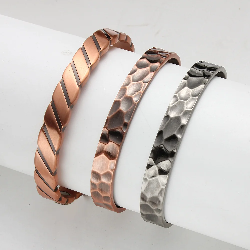 ARADOO Copper Bracelets for Women Pure Copper Magnetic Cuff Bracelet Jewelry Gifts