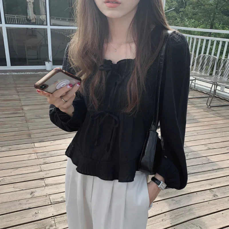 New 2024 Spring Linen Cotton Women's Shirt Casual Girls White Women Blouse Long Sleeve Korean Woman Tops Soft Clothes 11700