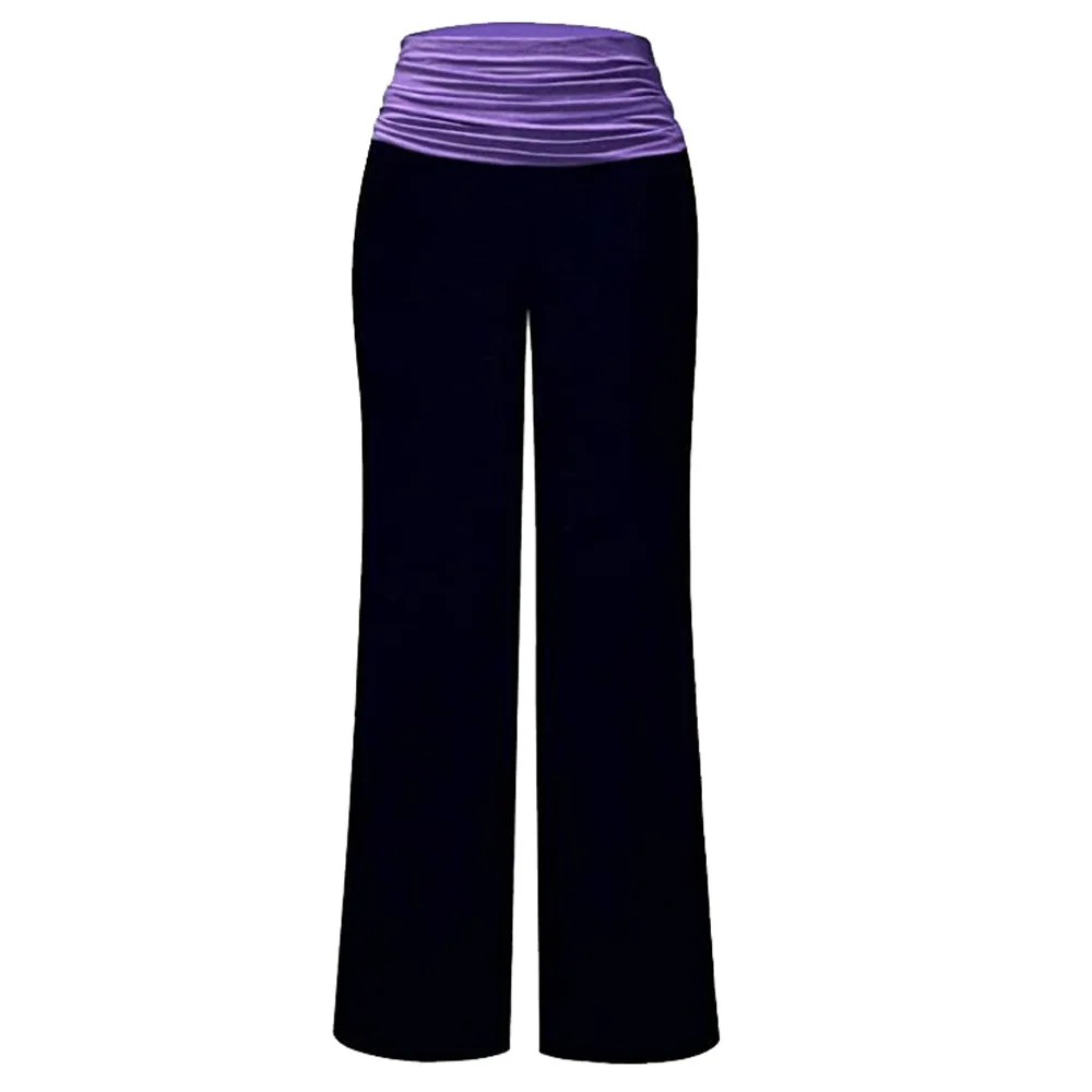 2024 Europe and the United States home new women's stitching yoga pants baggy casual pants pants pants