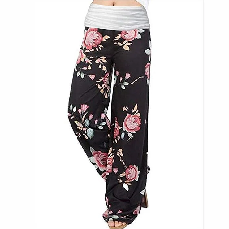 2024 Europe and the United States home new women's stitching yoga pants baggy casual pants pants pants