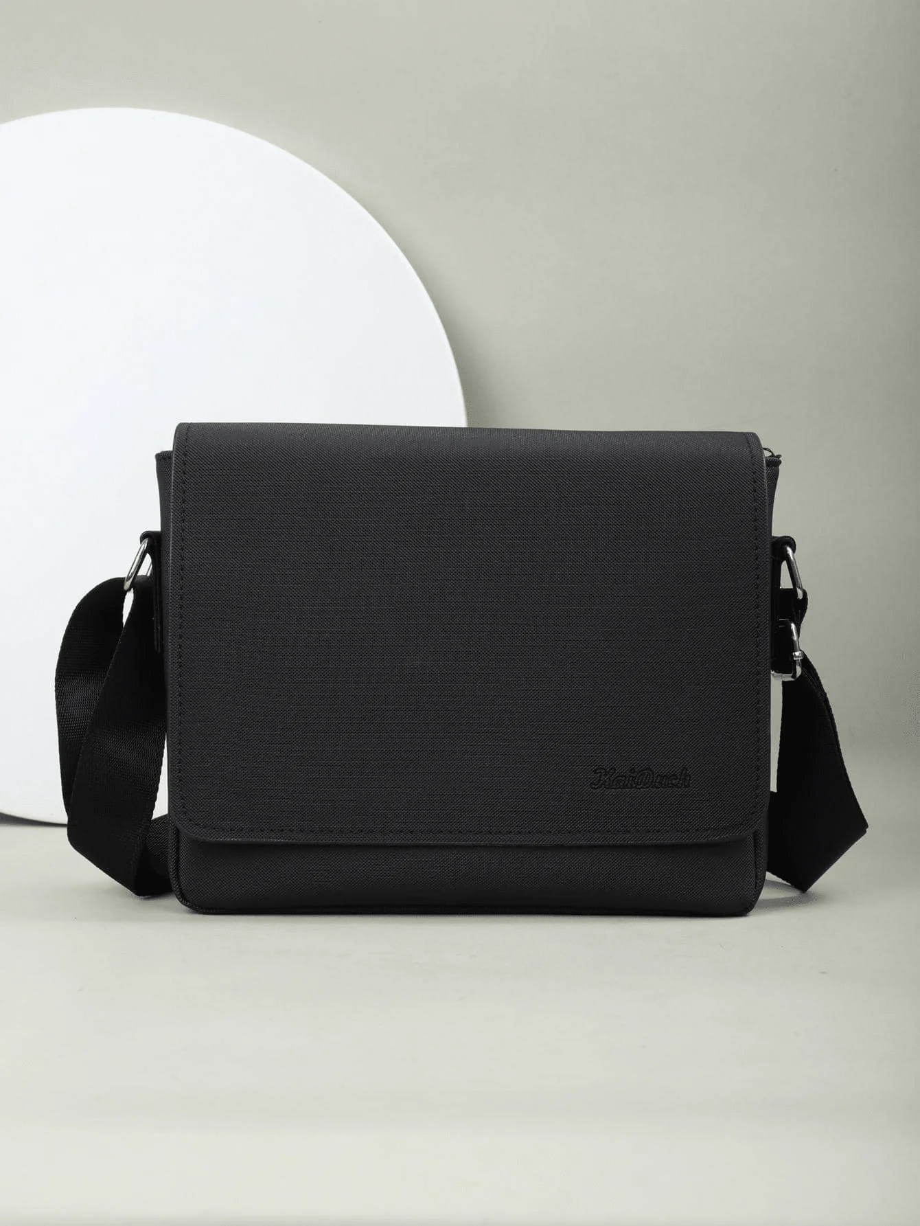 Classic Solid Stylish Simple Men's Crossbody Bag Daily Commuter Travel Large Capacity Shoulder Bag Messenger Bag
