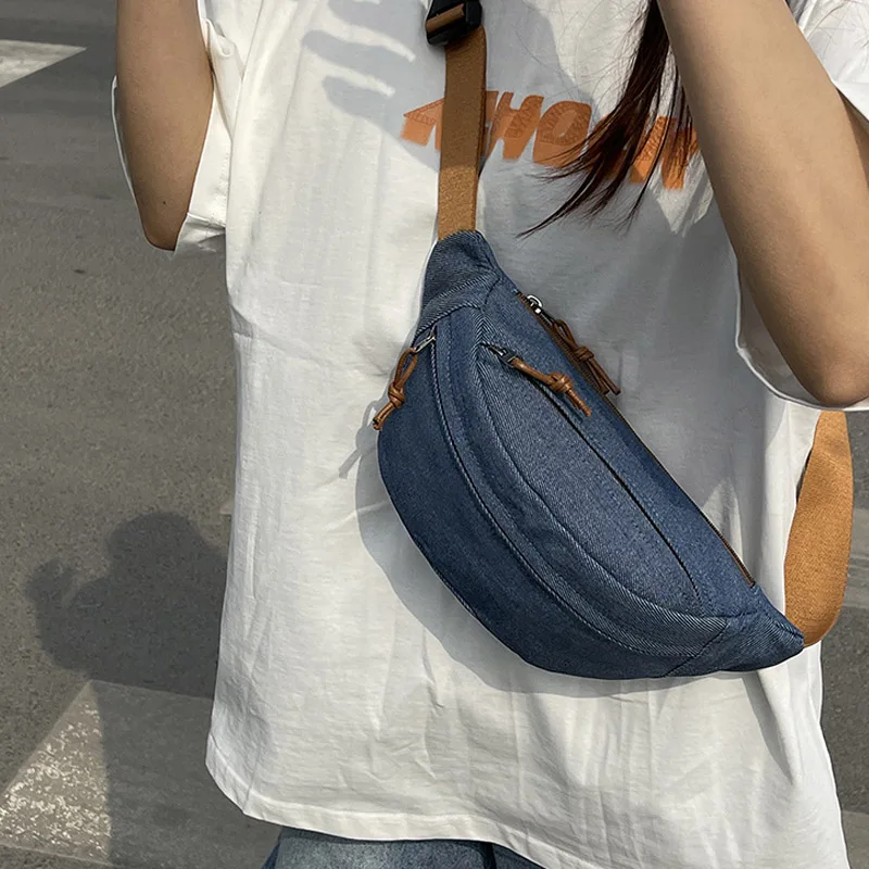 Casual Corduroy Belt Bags for Women Fashion Fanny Pack Female Banana Waist Bag Hip Purse Shoulder Crossbody Chest Bag Pocket