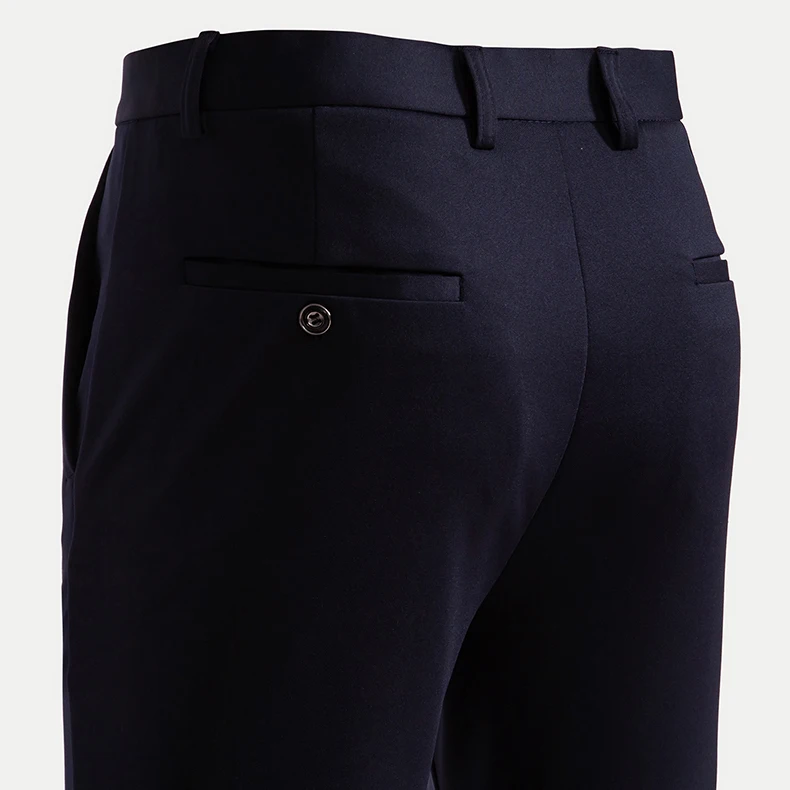 Men's Stretchy Casual Pants Business Suit Pants Spring Summer Breathable Dress Pants Full Length Homme Work Trousers