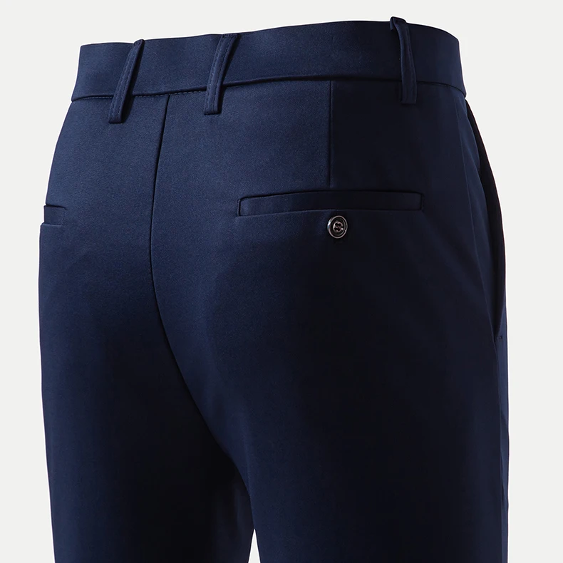 Men's Stretchy Casual Pants Business Suit Pants Spring Summer Breathable Dress Pants Full Length Homme Work Trousers