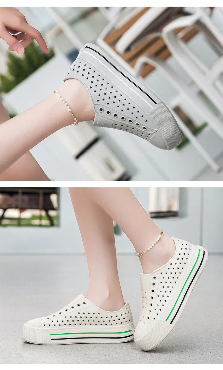 New Summer Female Sandals Outdoor Beach Water Shoes Clogs EVA Slip-On Kid Boy Girls Garden Thick Bottom Sports Sandals Cave Shoe