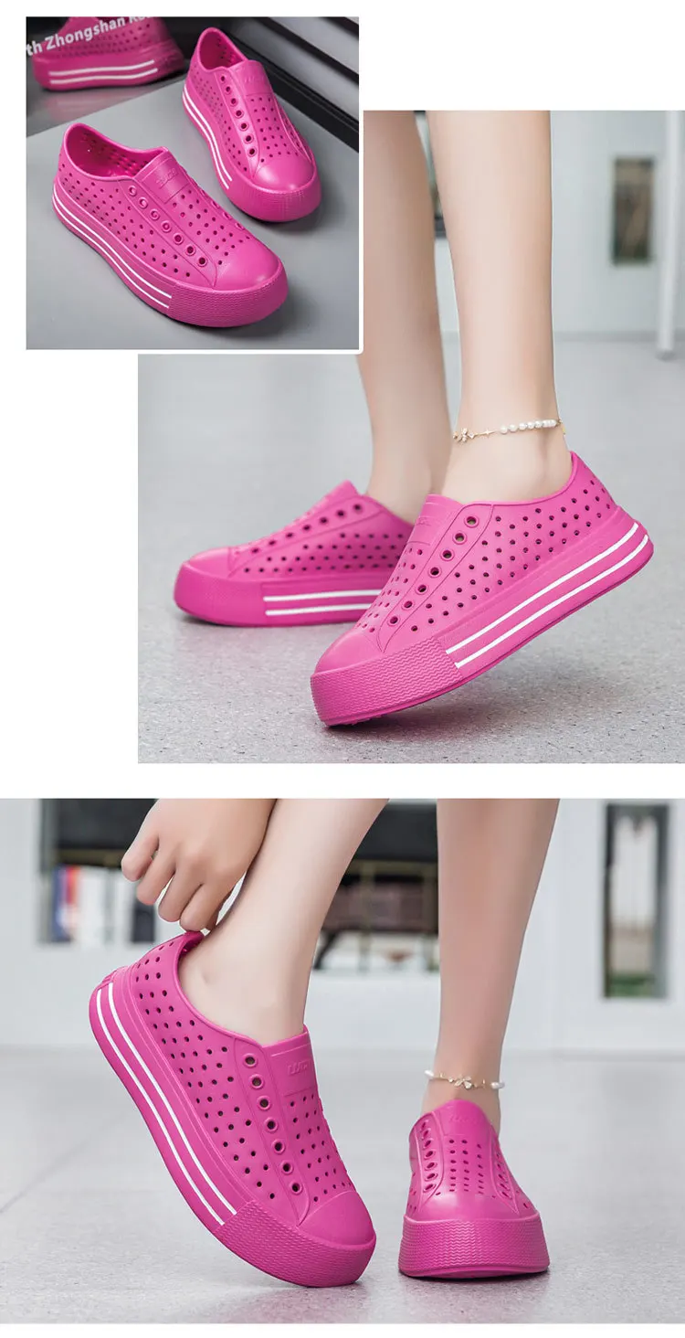 New Summer Female Sandals Outdoor Beach Water Shoes Clogs EVA Slip-On Kid Boy Girls Garden Thick Bottom Sports Sandals Cave Shoe