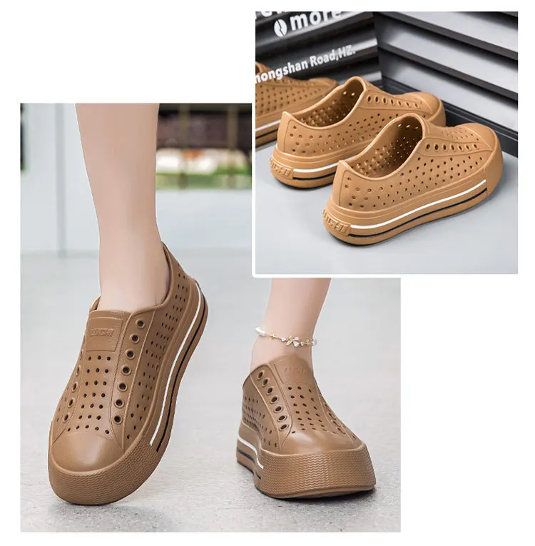 New Summer Female Sandals Outdoor Beach Water Shoes Clogs EVA Slip-On Kid Boy Girls Garden Thick Bottom Sports Sandals Cave Shoe