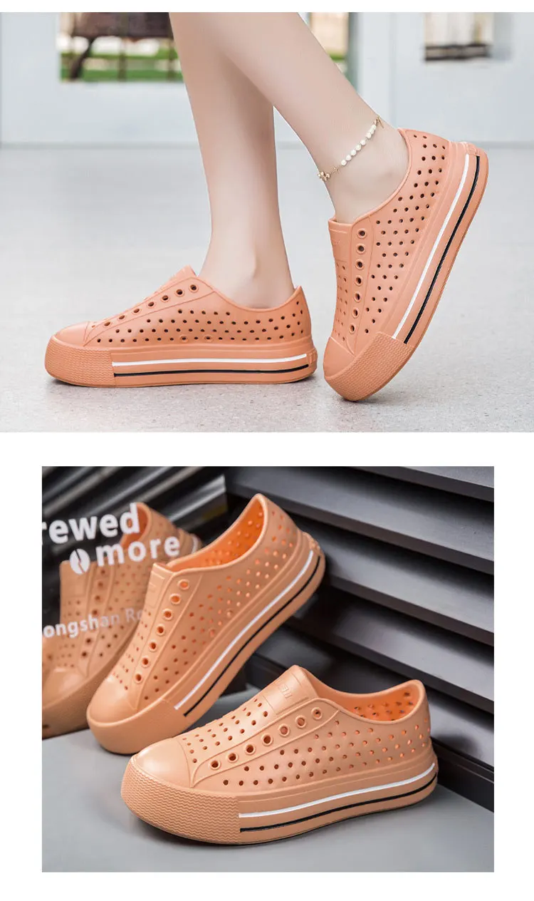 New Summer Female Sandals Outdoor Beach Water Shoes Clogs EVA Slip-On Kid Boy Girls Garden Thick Bottom Sports Sandals Cave Shoe