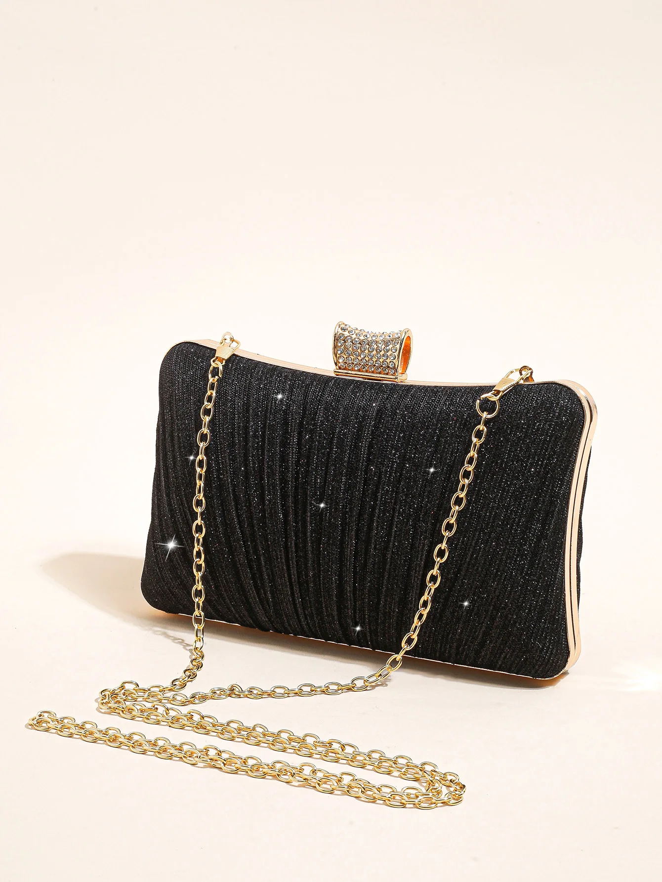Sparkling Clutch Purses Bride and Bridesmaid Handbag Elegant Detachable  Chain Evening Bag for Women Club Party