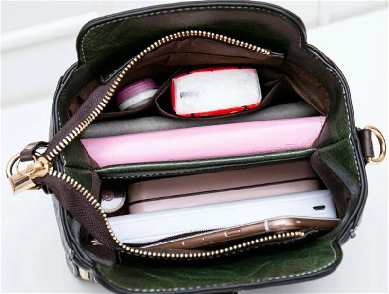 PU Leather Handbags for Women Designer Top Handle Bag Vintage Single Shoulder Bag Ladies Luxury Brand Crossbody Messenger Bags