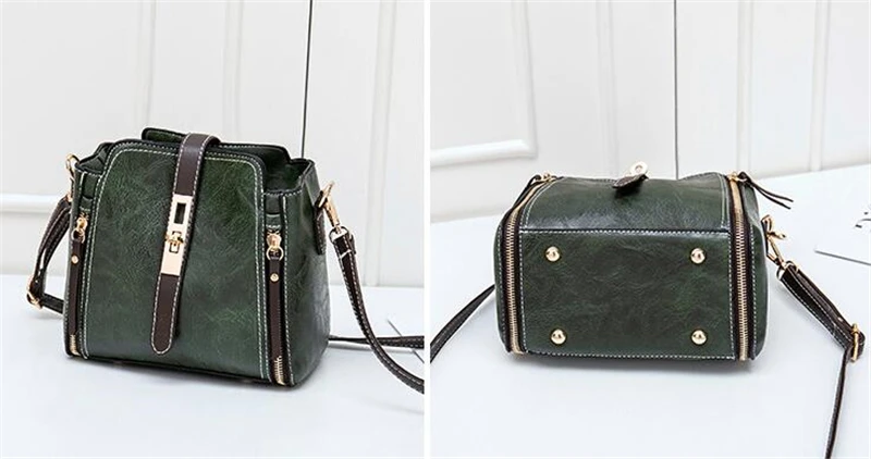 PU Leather Handbags for Women Designer Top Handle Bag Vintage Single Shoulder Bag Ladies Luxury Brand Crossbody Messenger Bags