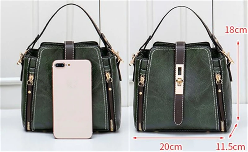 PU Leather Handbags for Women Designer Top Handle Bag Vintage Single Shoulder Bag Ladies Luxury Brand Crossbody Messenger Bags