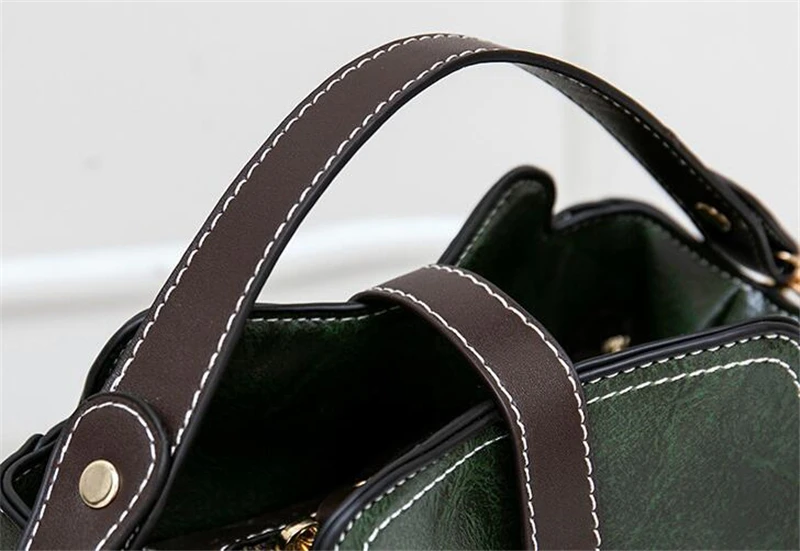 PU Leather Handbags for Women Designer Top Handle Bag Vintage Single Shoulder Bag Ladies Luxury Brand Crossbody Messenger Bags