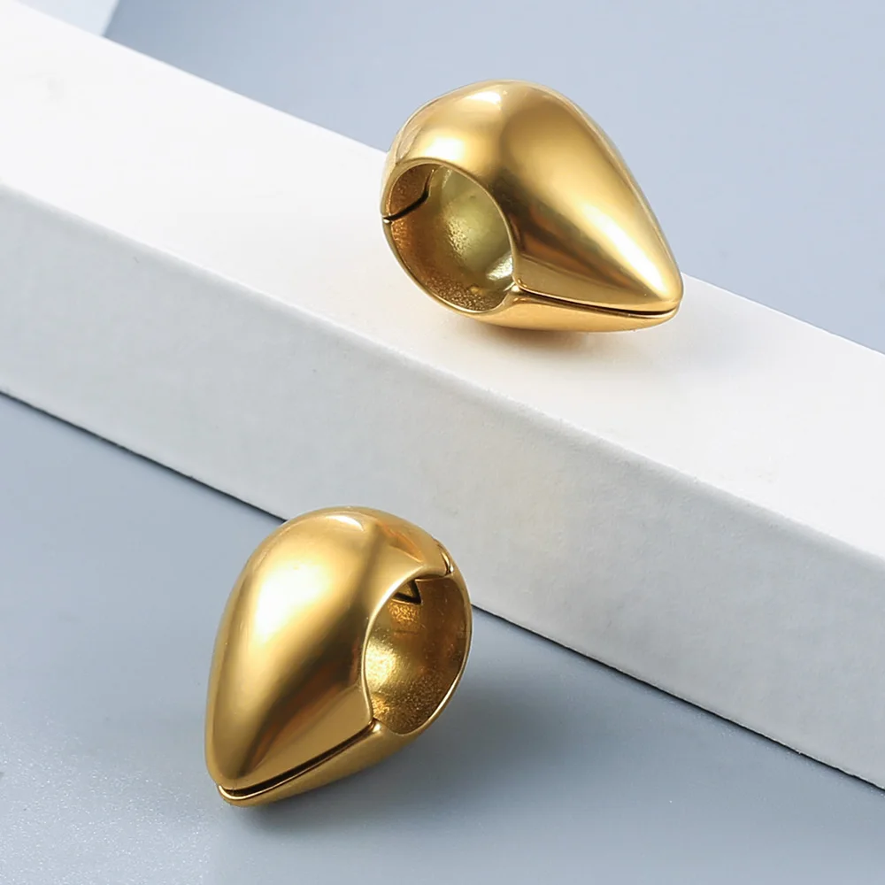 Giga 1/2Pcs 10mm(00g) Teardrop Stainless Steel Ear Hanger Weights Expander Gauges Ears Stretcher Piercing Body Jewelry Punk