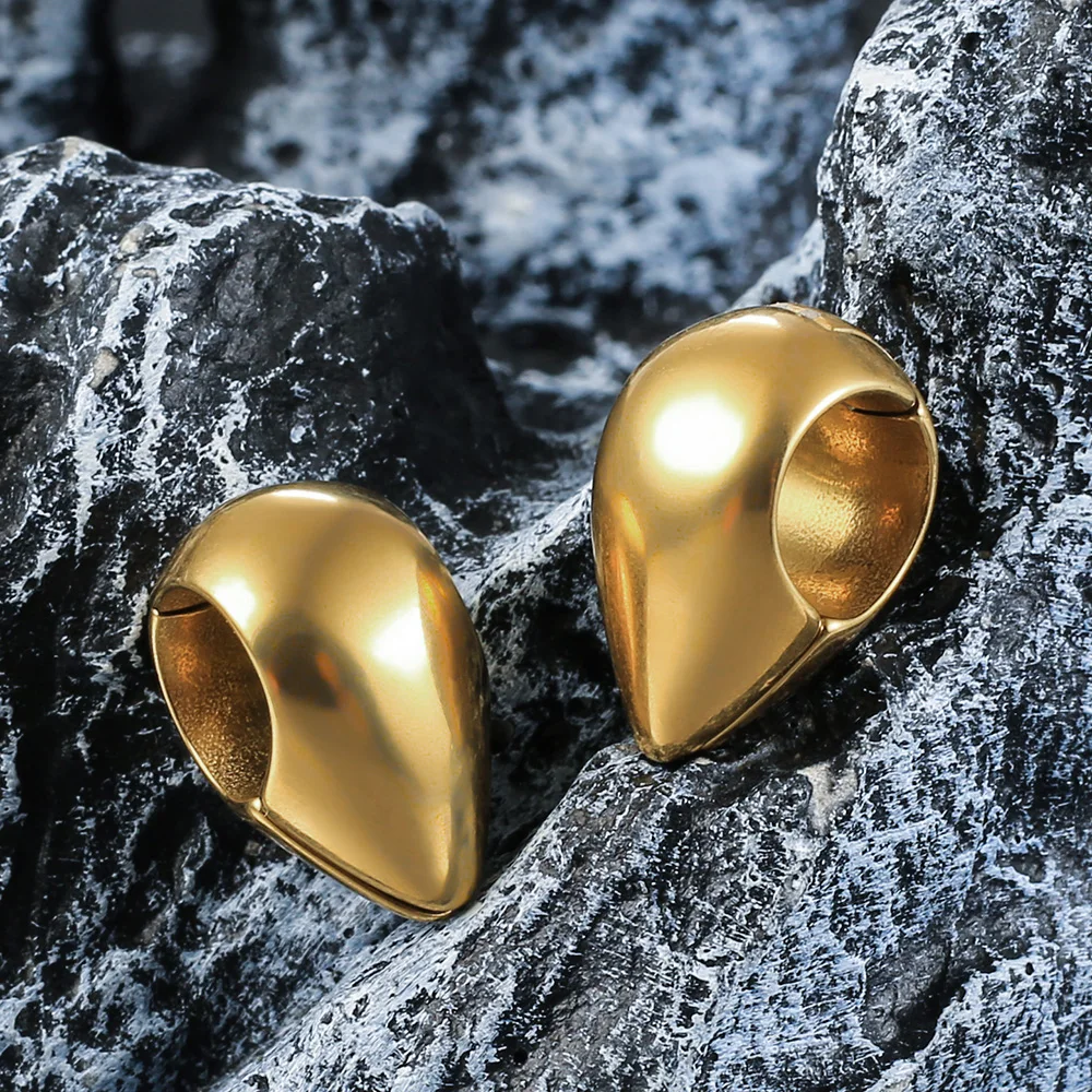 Giga 1/2Pcs 10mm(00g) Teardrop Stainless Steel Ear Hanger Weights Expander Gauges Ears Stretcher Piercing Body Jewelry Punk
