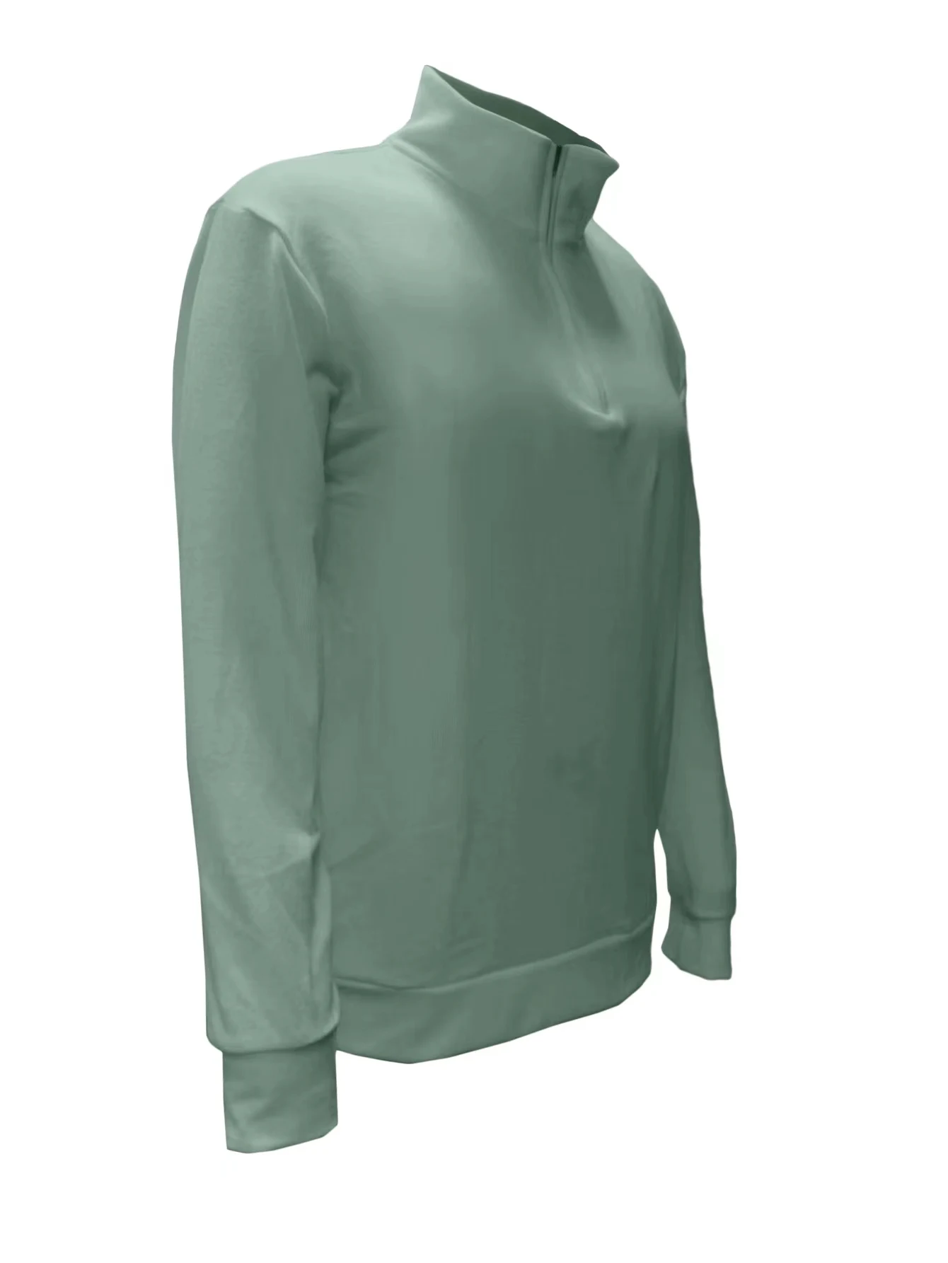 2026 Independent Station New Spring Season Long-Sleeved V-Neck Wool Velvet Zipper Men's Casual Top Polo