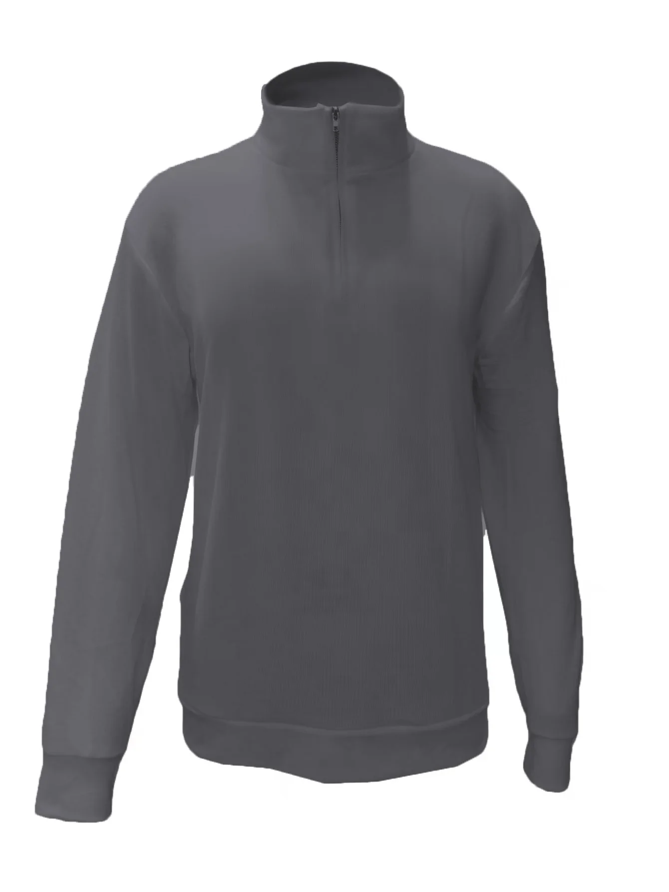 2026 Independent Station New Spring Season Long-Sleeved V-Neck Wool Velvet Zipper Men's Casual Top Polo