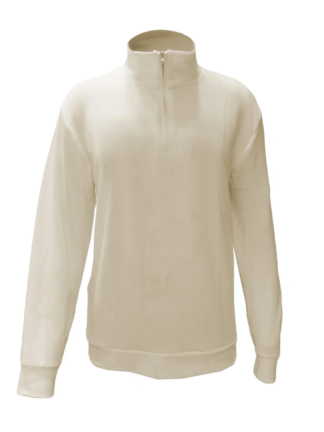 2026 Independent Station New Spring Season Long-Sleeved V-Neck Wool Velvet Zipper Men's Casual Top Polo