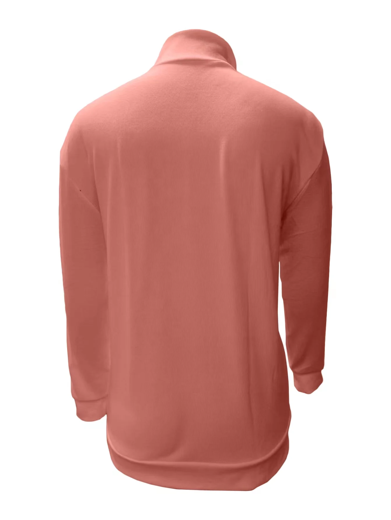 2026 Independent Station New Spring Season Long-Sleeved V-Neck Wool Velvet Zipper Men's Casual Top Polo