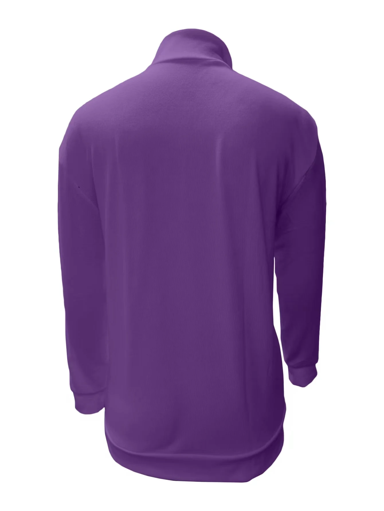 2026 Independent Station New Spring Season Long-Sleeved V-Neck Wool Velvet Zipper Men's Casual Top Polo