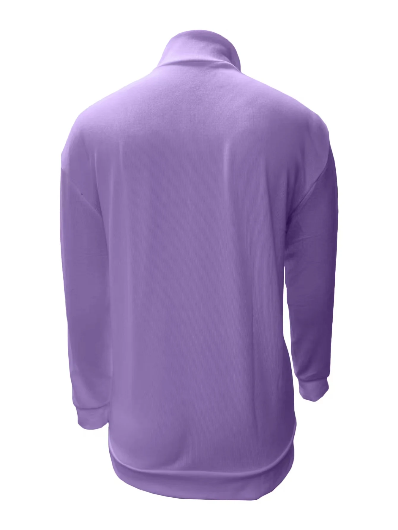 2026 Independent Station New Spring Season Long-Sleeved V-Neck Wool Velvet Zipper Men's Casual Top Polo
