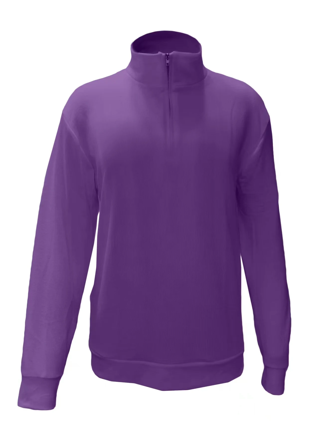 2026 Independent Station New Spring Season Long-Sleeved V-Neck Wool Velvet Zipper Men's Casual Top Polo
