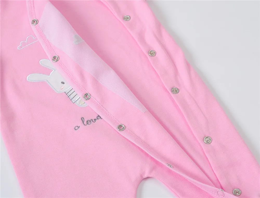 Kavkas Baby Girls Rompers Lovely Rabbit Design Cotton Child Clothes 0-12 Months Full Sleeve Overalls Infant Jumpsuit