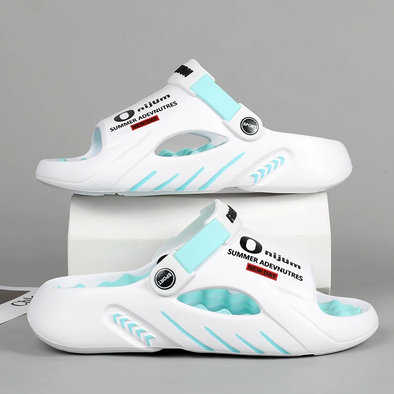 Fashion New Men Slippers Indoor Outdoor Beach Sandals Casual Shoes Comfortable Massage Sole Slides Men's Sandals Big Size 46 47