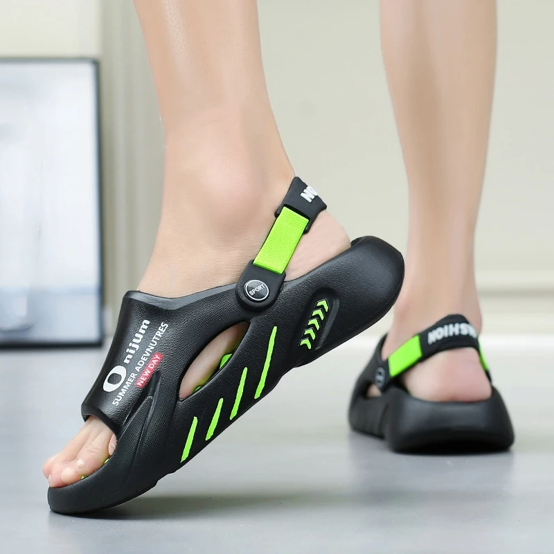 Fashion New Men Slippers Indoor Outdoor Beach Sandals Casual Shoes Comfortable Massage Sole Slides Men's Sandals Big Size 46 47