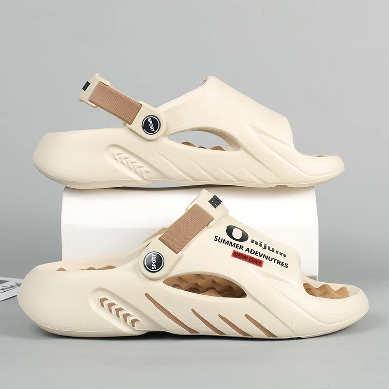 Fashion New Men Slippers Indoor Outdoor Beach Sandals Casual Shoes Comfortable Massage Sole Slides Men's Sandals Big Size 46 47