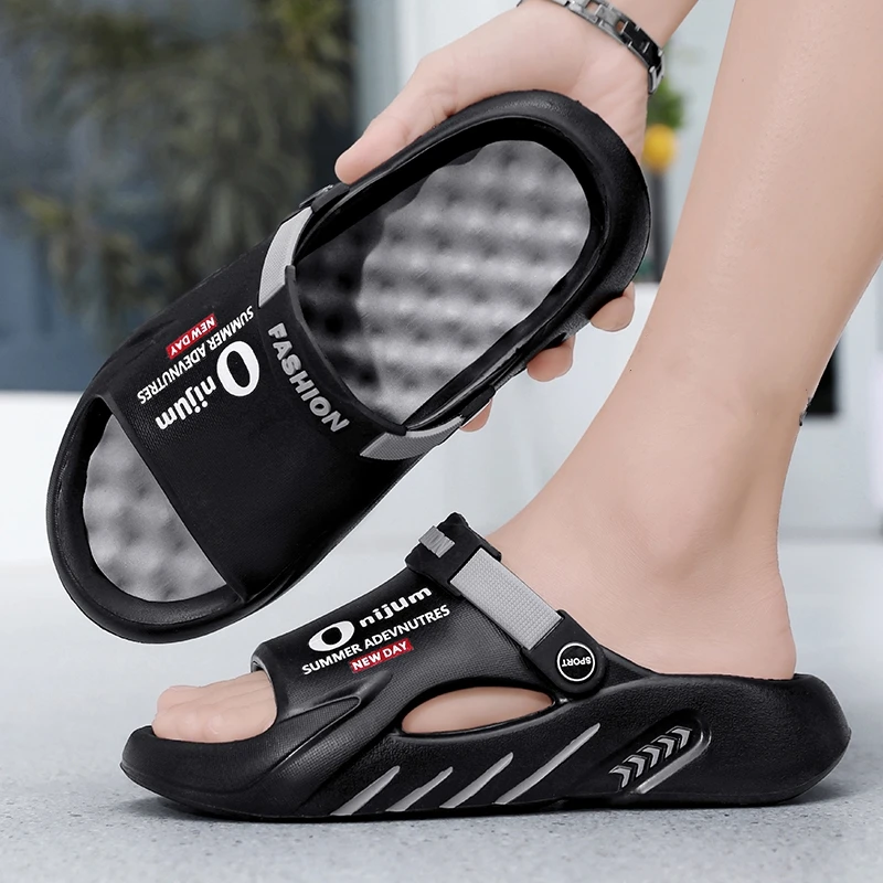Fashion New Men Slippers Indoor Outdoor Beach Sandals Casual Shoes Comfortable Massage Sole Slides Men's Sandals Big Size 46 47