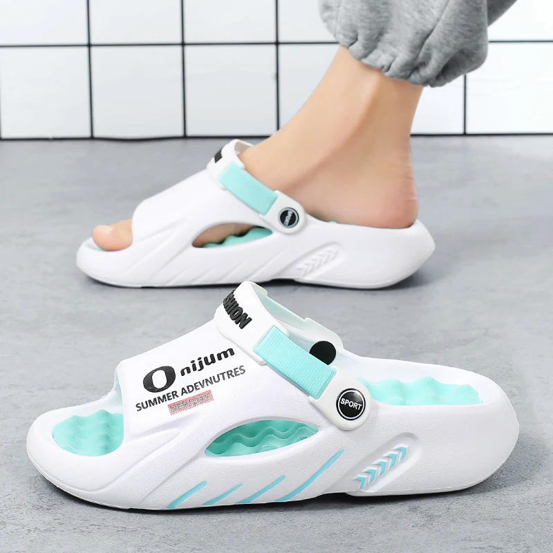 Fashion New Men Slippers Indoor Outdoor Beach Sandals Casual Shoes Comfortable Massage Sole Slides Men's Sandals Big Size 46 47