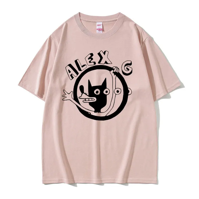 Singer Alex G Graphic Tshirt Men Women Fashion Cartoon Oversized T-shirts Men's Casual Cotton T Shirt Male Vintage Crewneck Tees