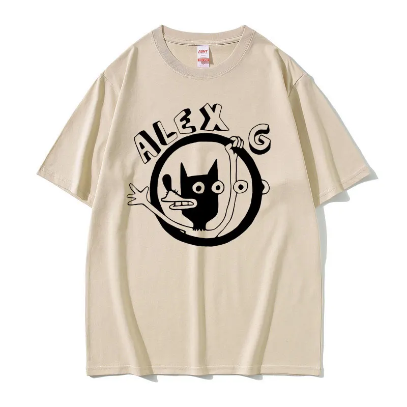 Singer Alex G Graphic Tshirt Men Women Fashion Cartoon Oversized T-shirts Men's Casual Cotton T Shirt Male Vintage Crewneck Tees